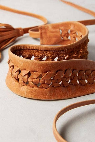 Ava Wrap Belt — Cognac