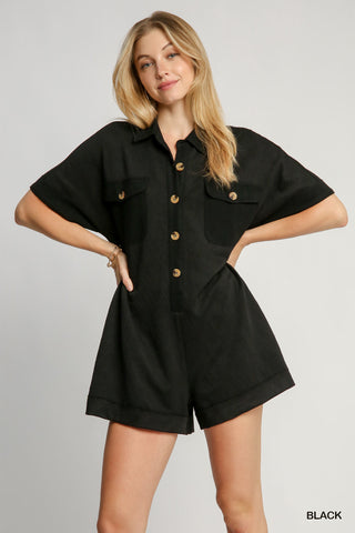 Jackie Button Front Romper