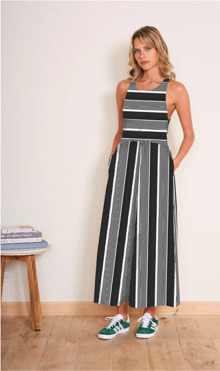 Anzio Striped Midi Dress