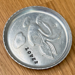 Hand Stamped Pewter Dish