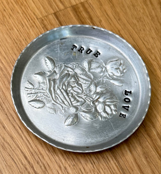 Hand Stamped Pewter Dish