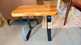 Live Edge and Metal Leg Accent Table*