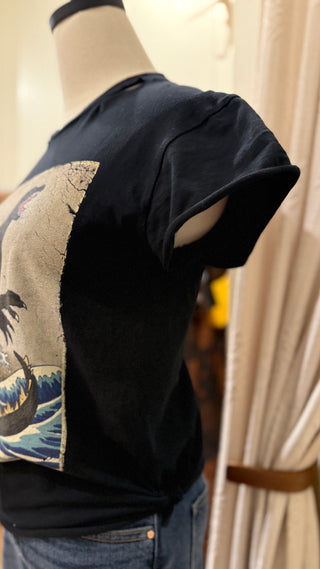 Hinoki:REE - Godzilla Vs. The Wave Vintage Graphic T-shirt