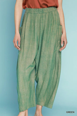 Green Denim Pants