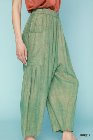 Green Denim Pants