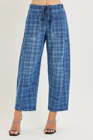 The Highland Slouchy Barrel Plaid Jean