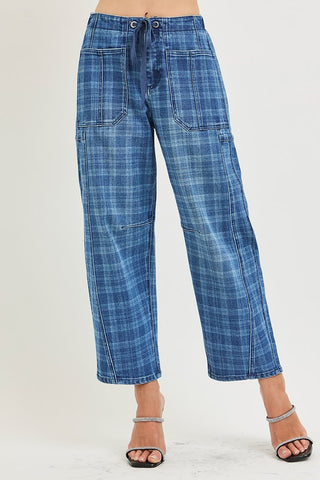 The Highland Slouchy Barrel Plaid Jean
