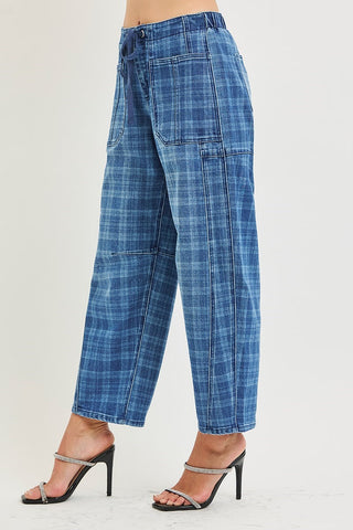 The Highland Slouchy Barrel Plaid Jean