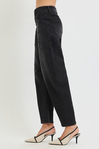 Atlas Mid Rise Barrel Patch Pocket Jean