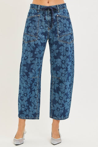 The Nightgarden Floral Barrel Jean