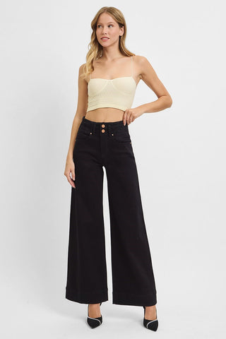 The Meridian High Rise Wide Leg Pant - Black