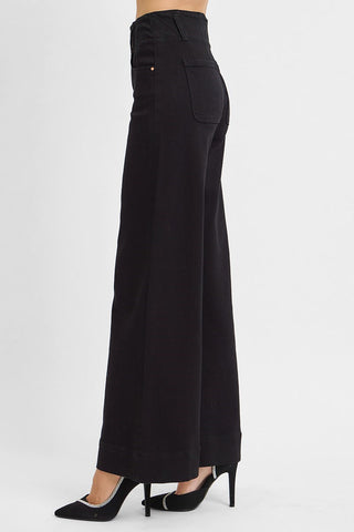 The Meridian High Rise Wide Leg Pant - Black