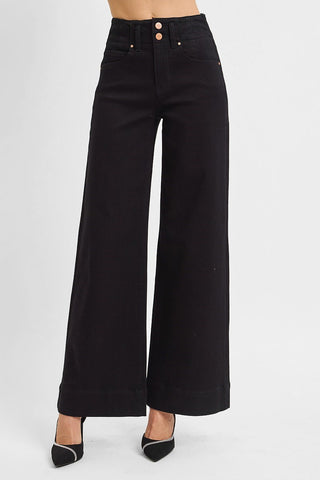 The Meridian High Rise Wide Leg Pant - Black