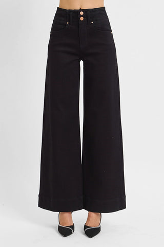 The Meridian High Rise Wide Leg Pant - Black