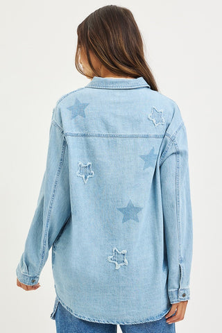 The Constellation Oversized Star Patched Shirt