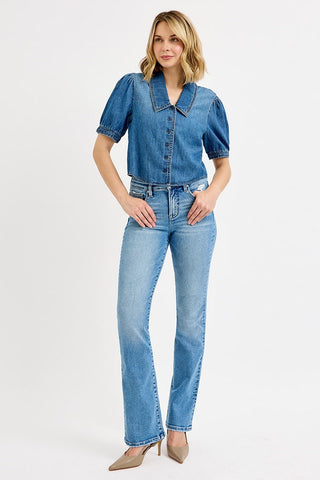 The Rendezvous Puff Sleeve Crop Shirt