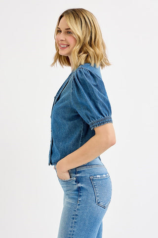 The Rendezvous Puff Sleeve Crop Shirt