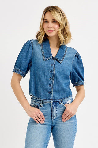 The Rendezvous Puff Sleeve Crop Shirt