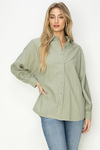 The Juliet Balloon Sleeve Linen Shirt
