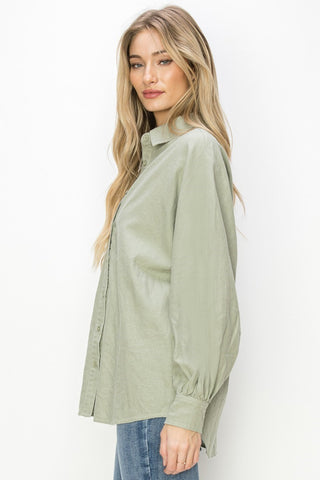 The Juliet Balloon Sleeve Linen Shirt