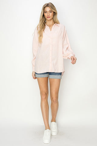 The Juliet Balloon Sleeve Linen Shirt