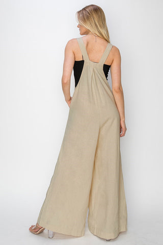 The Potter's Linen Wide Leg Overalls