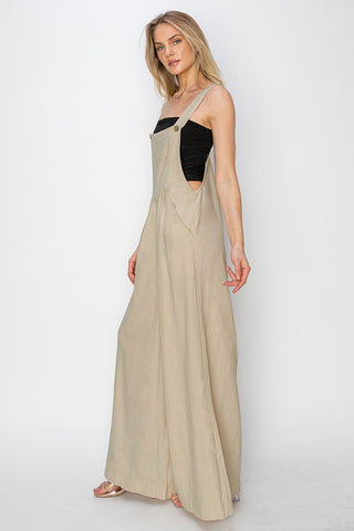 The Potter's Linen Wide Leg Overalls