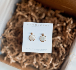 Freshwater Pearl Halo Earrings