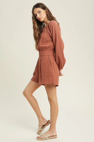 Judith Cotton Gauze Roomper