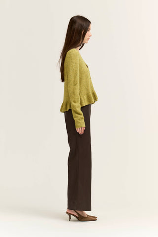 The Linnet Ruffle Hem Cardigan