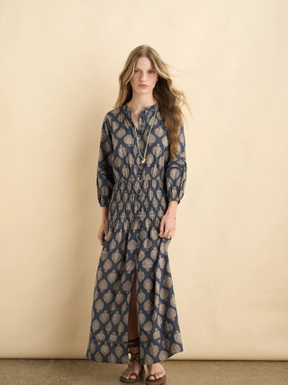 Uma Smocked Waist Midi Dress
