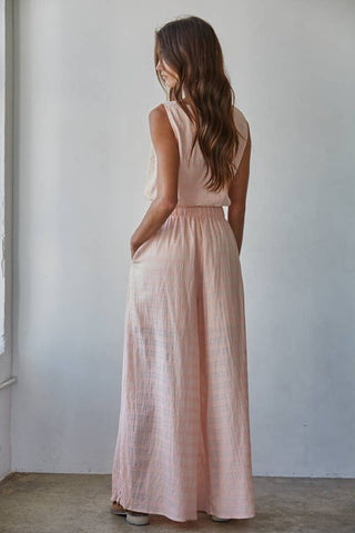 Woven Cotton Blend Sleeveless Top