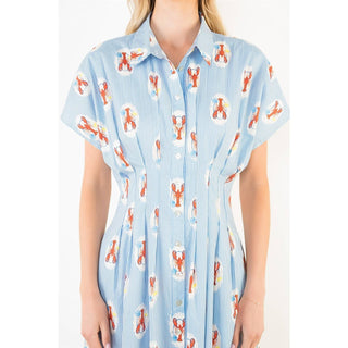 The Lobster Print Stripe Dress