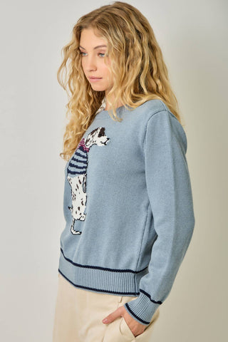Dapper Dalmatian Scarf Dog Sweater