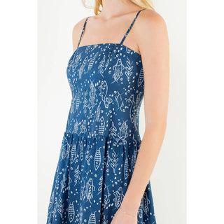 The Fish Print Tiered Dress