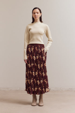 Bekah Floral Print Midi Skirt