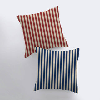 Navy Stripe Pillow — 12"