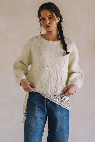 The Meadow Embroidered Floral Sweater