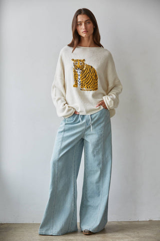 The Marmalade Tiger Graphic Sweater
