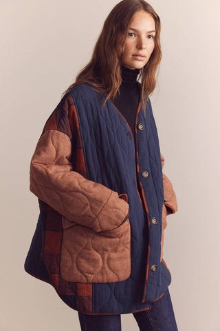 Reversible Patched Quilt Jacket