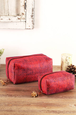 Silk Kantha Toiletry Bag