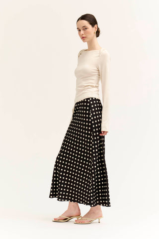 The Plover Polka Dot Slip Skirt