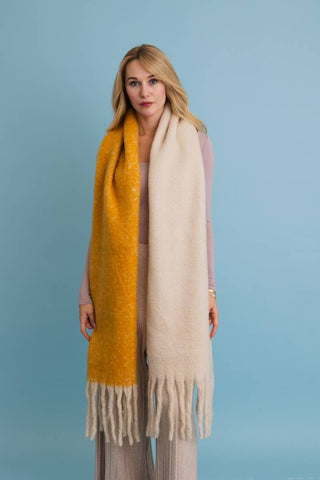 Ember Two-Tone Fringe Scarf