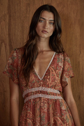 The Marigold Paisley Maxi Dress