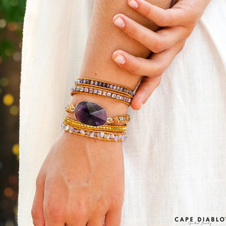 Amethyst Imperial Wrap Bracelet - Adjustable