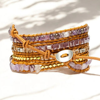 Amethyst Imperial Wrap Bracelet - Adjustable