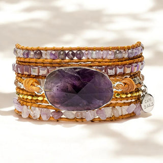 Amethyst Imperial Wrap Bracelet - Adjustable