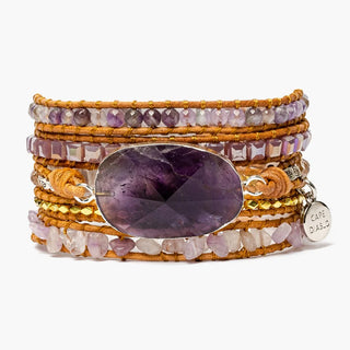 Amethyst Imperial Wrap Bracelet - Adjustable