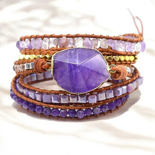 Amethyst Imperial Wrap Bracelet - Adjustable