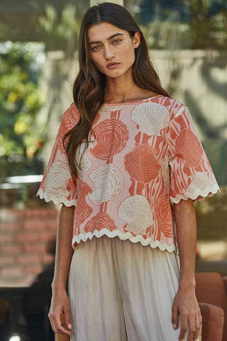 The Lace Trim Keyhole Top